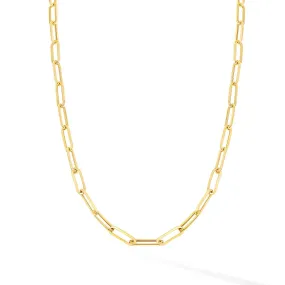 14k 4.2MM Paper Clip Necklace