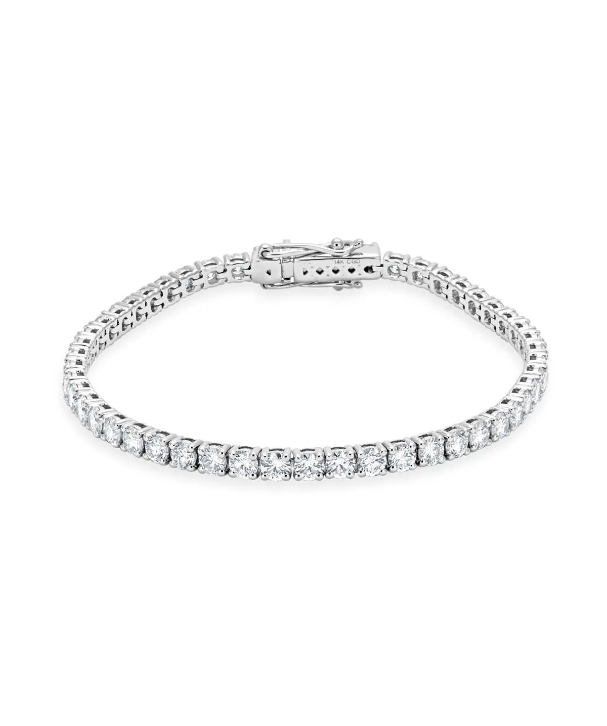 14K White Gold Lab Grown Diamond Tennis Bracelets