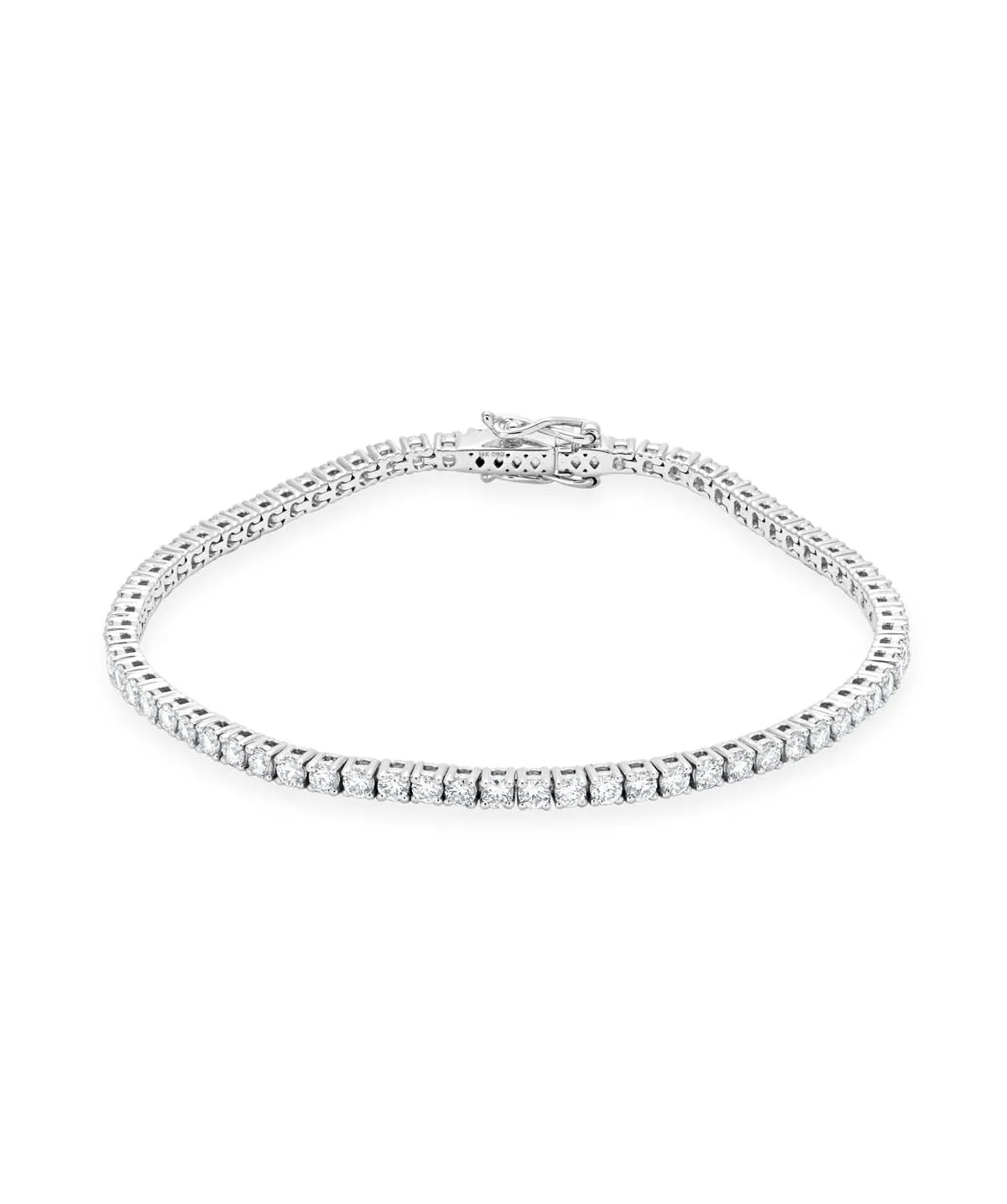 14K White Gold Lab Grown Diamond Tennis Bracelets