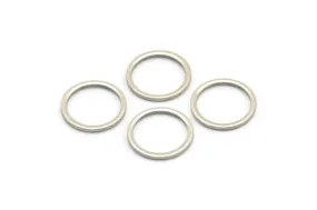 14mm Silver Rings - 24 Antique Silver Brass  Circle Connectors (14mm) BS 1099 H0003