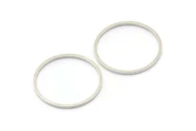 20mm Silver Rings - 48 Silver Brass Circle Connectors (20x0.8mm) D0389