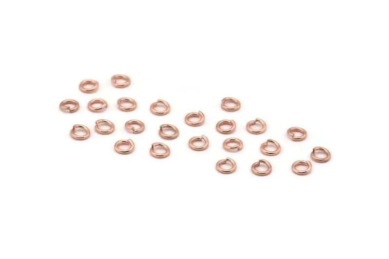 3mm Jump Ring, 500 Rose Gold Tone Brass Jump Rings (3x0.6mm) A0996