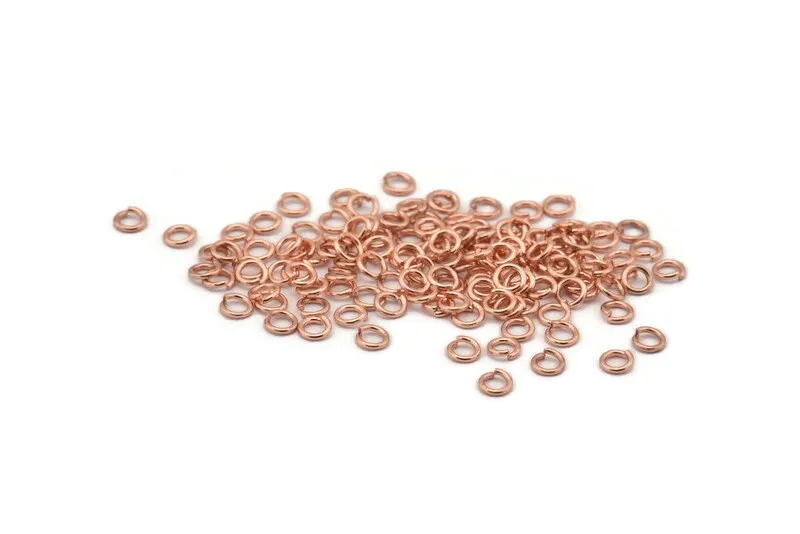 3mm Jump Ring, 500 Rose Gold Tone Brass Jump Rings (3x0.6mm) A0996