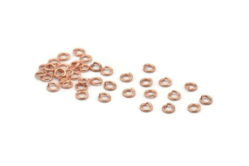 3mm Jump Ring, 500 Rose Gold Tone Brass Jump Rings (3x0.6mm) A0996