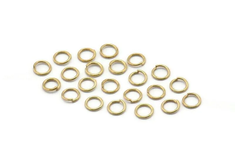 4mm Jump Ring - 1000 Raw Brass Jump Rings Findings (4mm) A0112