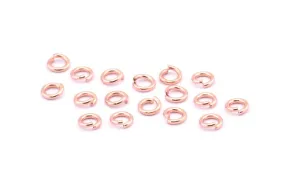 4mm Jump Ring, 250 Rose Gold Tone Brass Jump Rings (4x0.70mm) A0997