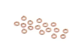 4mm Jump Ring, 250 Rose Gold Tone Brass Jump Rings (4x0.7mm) A0997