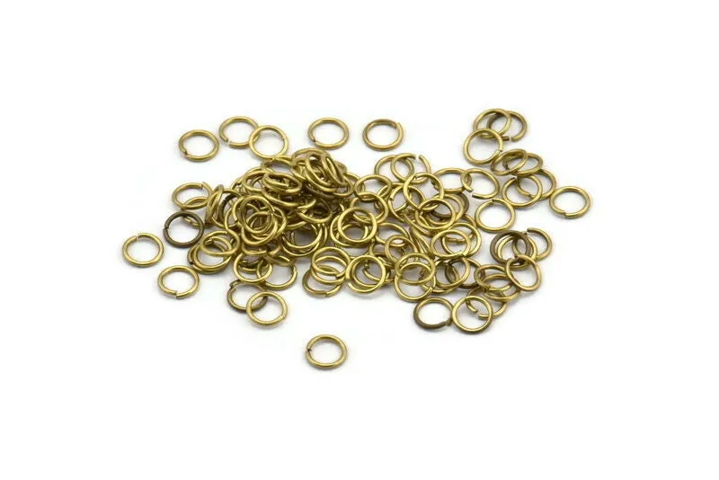 4mm Jump Ring, 500 Antique Brass Jump Rings (4x0.5mm) A1004