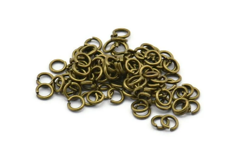 4mm Jump Ring -500 Antique Brass Round Jump Rings Connectors Findings (4x0.70mm) A0339