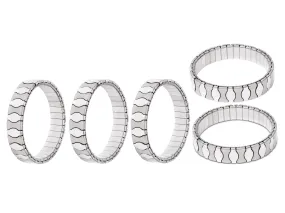 5 Stainless Steel Elastic Bracelets