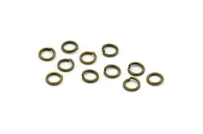 5mm Jump Ring - 100 Antique Brass Round Jump Rings Connectors Findings (5x0.80mm) A0335