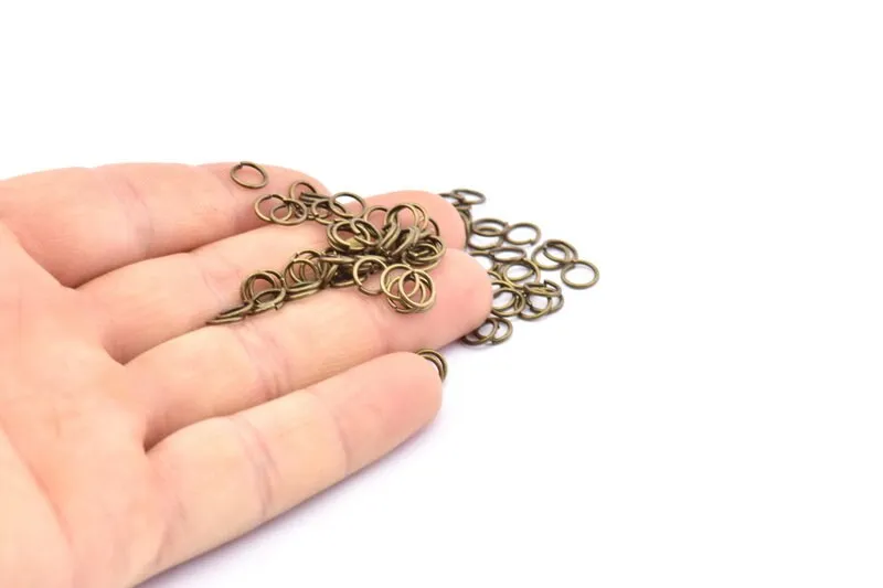 6mm Jump Ring, 250 Antique Brass Jump Rings (6x0.8mm) A1043