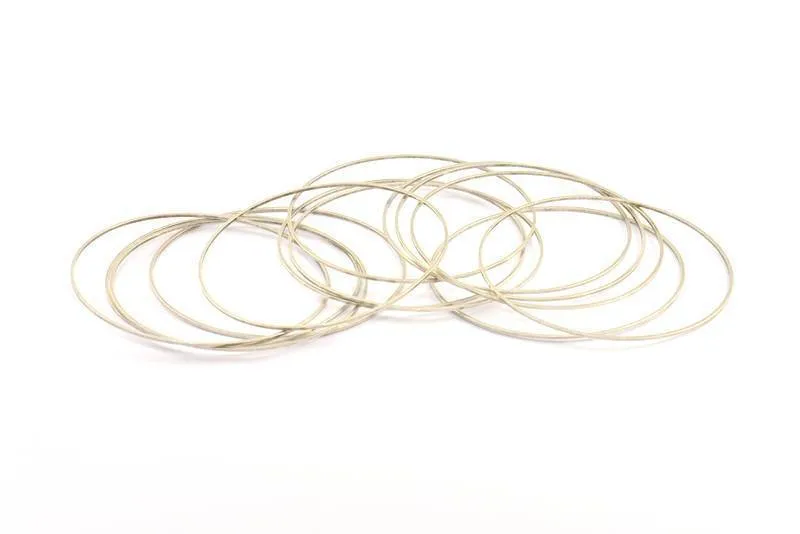 70mm Silver Rings - 6 Antique Silver Plated Circle Connectors (70x1x1mm) Bs 1103 H1171