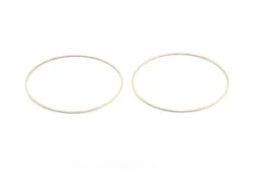 70mm Silver Rings - 6 Antique Silver Plated Circle Connectors (70x1x1mm) Bs 1103 H1171