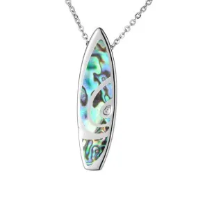 Abalone Surfboard Pendant