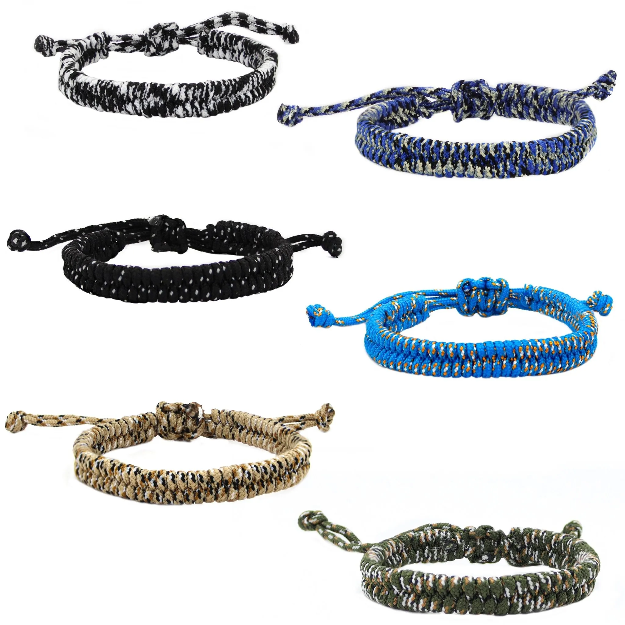 Adjustable Braided Paracord Bracelets (Wrap Braid)