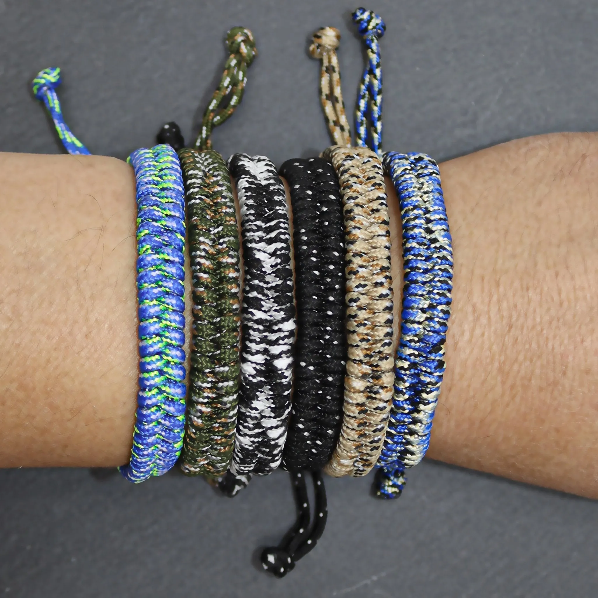 Adjustable Braided Paracord Bracelets (Wrap Braid)