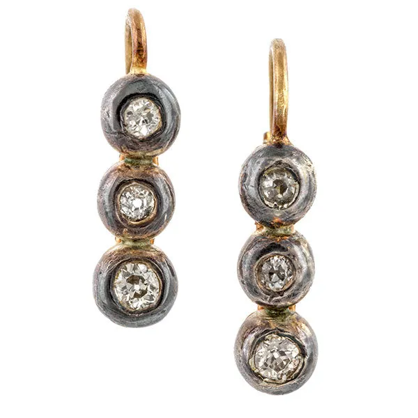 Antique Diamond Drop Earrings