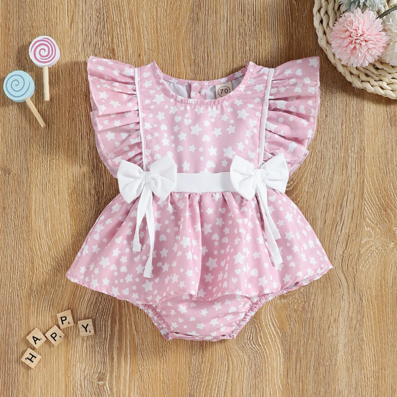 Baby Girl Bow Romper