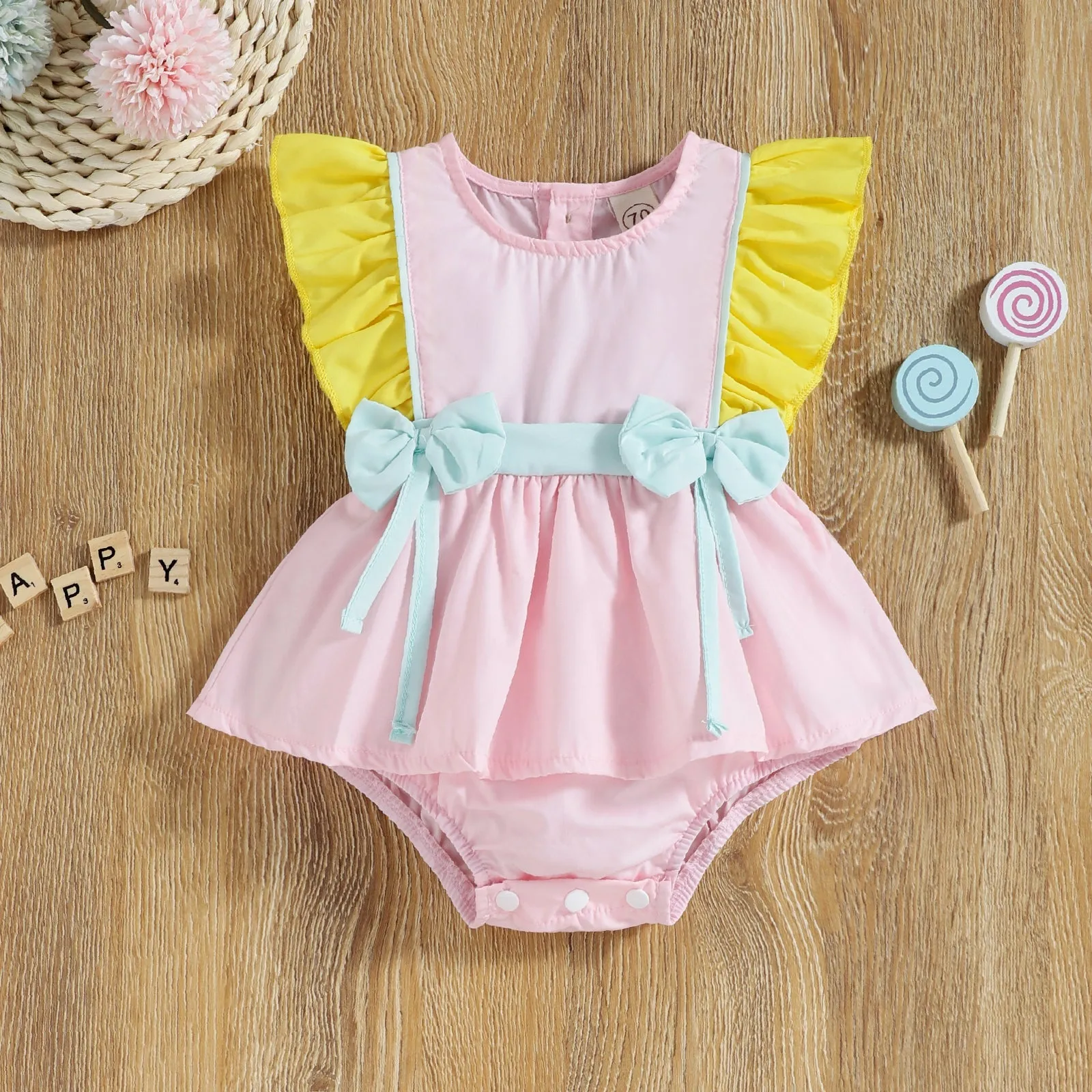 Baby Girl Bow Romper