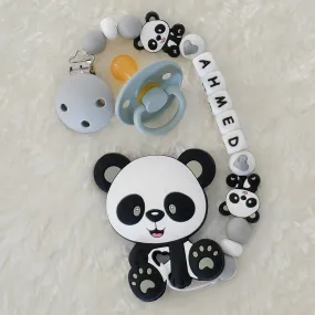 Baby Panda Personalised Pacifier Clip