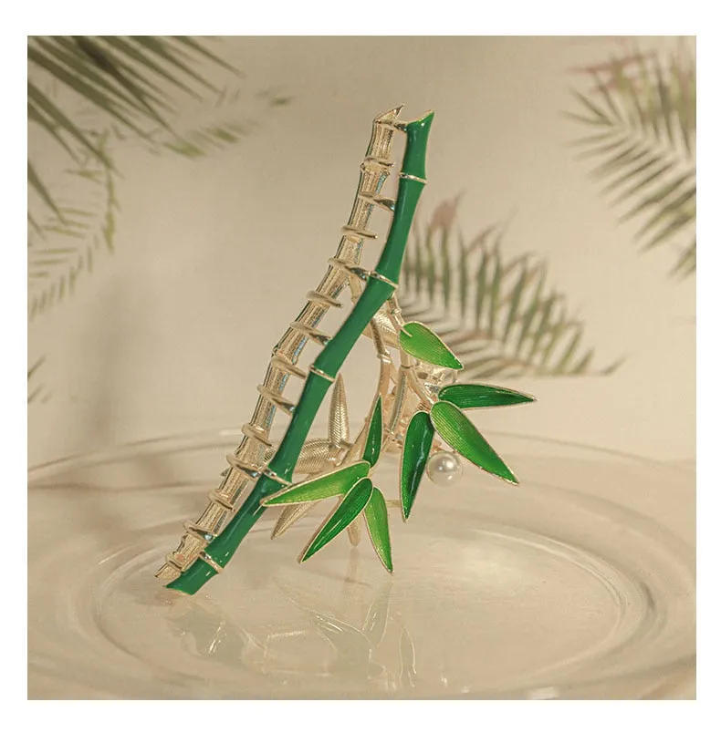 Bamboo Leaf Claw Clip