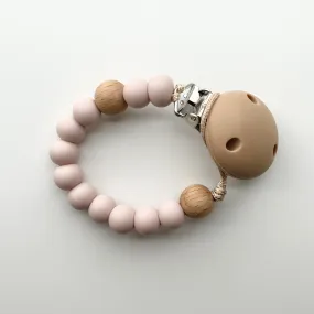 Basics Pacifier Clip - Dusky Pink