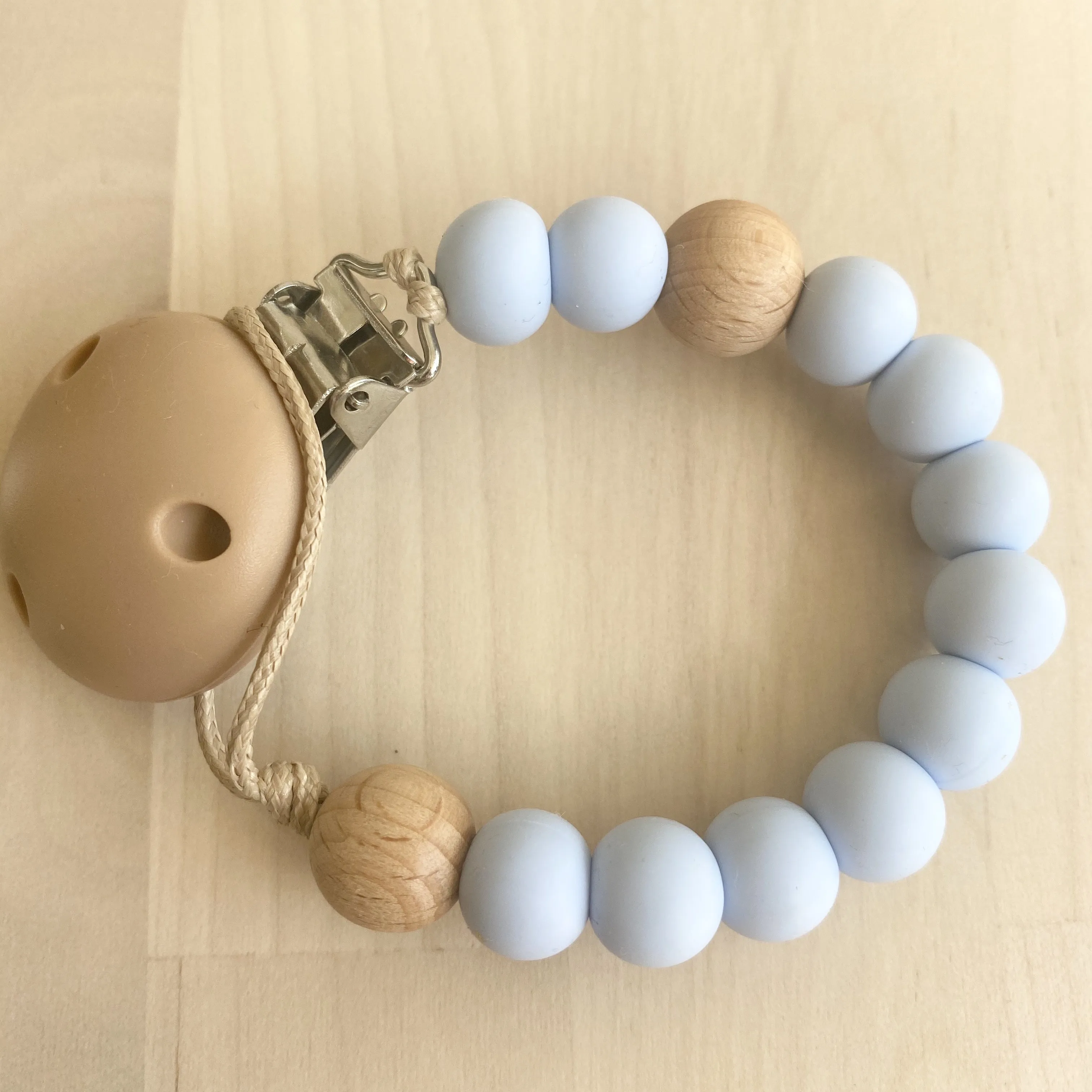 Basics Pacifier Clip - Powder Blue