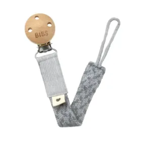 BIBS Pacifier Clip - Cloud/Iron