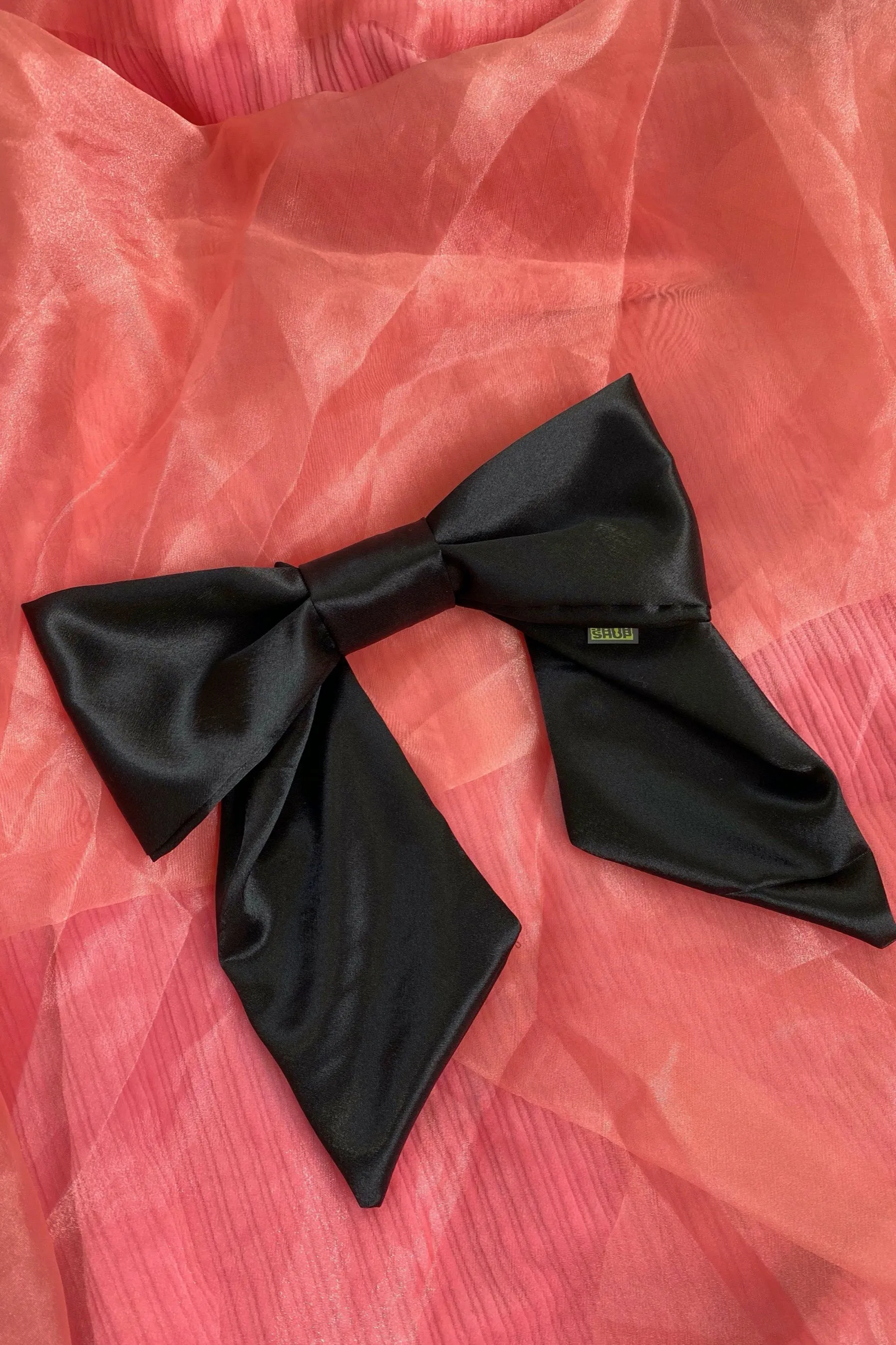 Black Giant Bow Clip