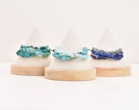 Blue Tones - Pebble Bracelets