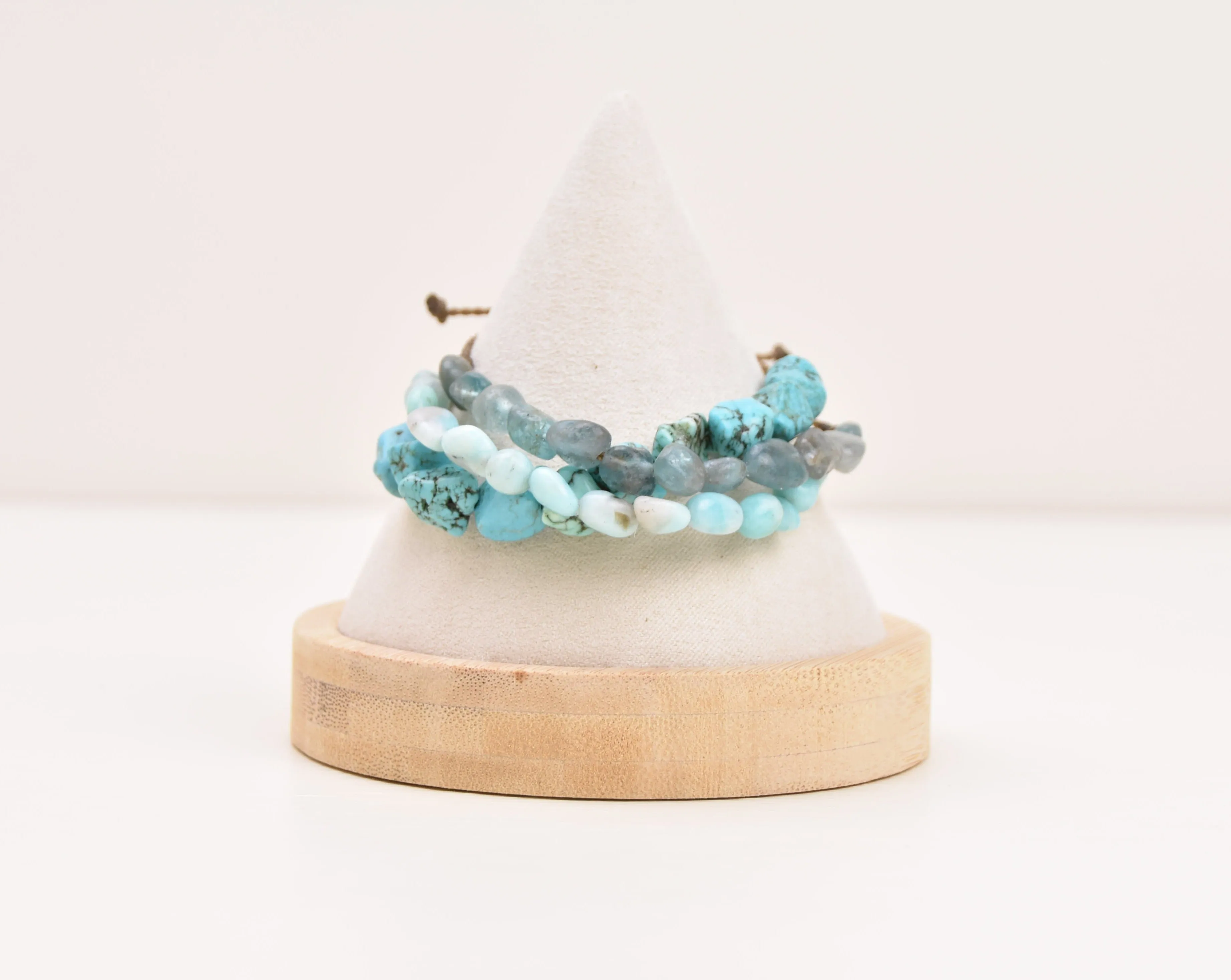 Blue Tones - Pebble Bracelets