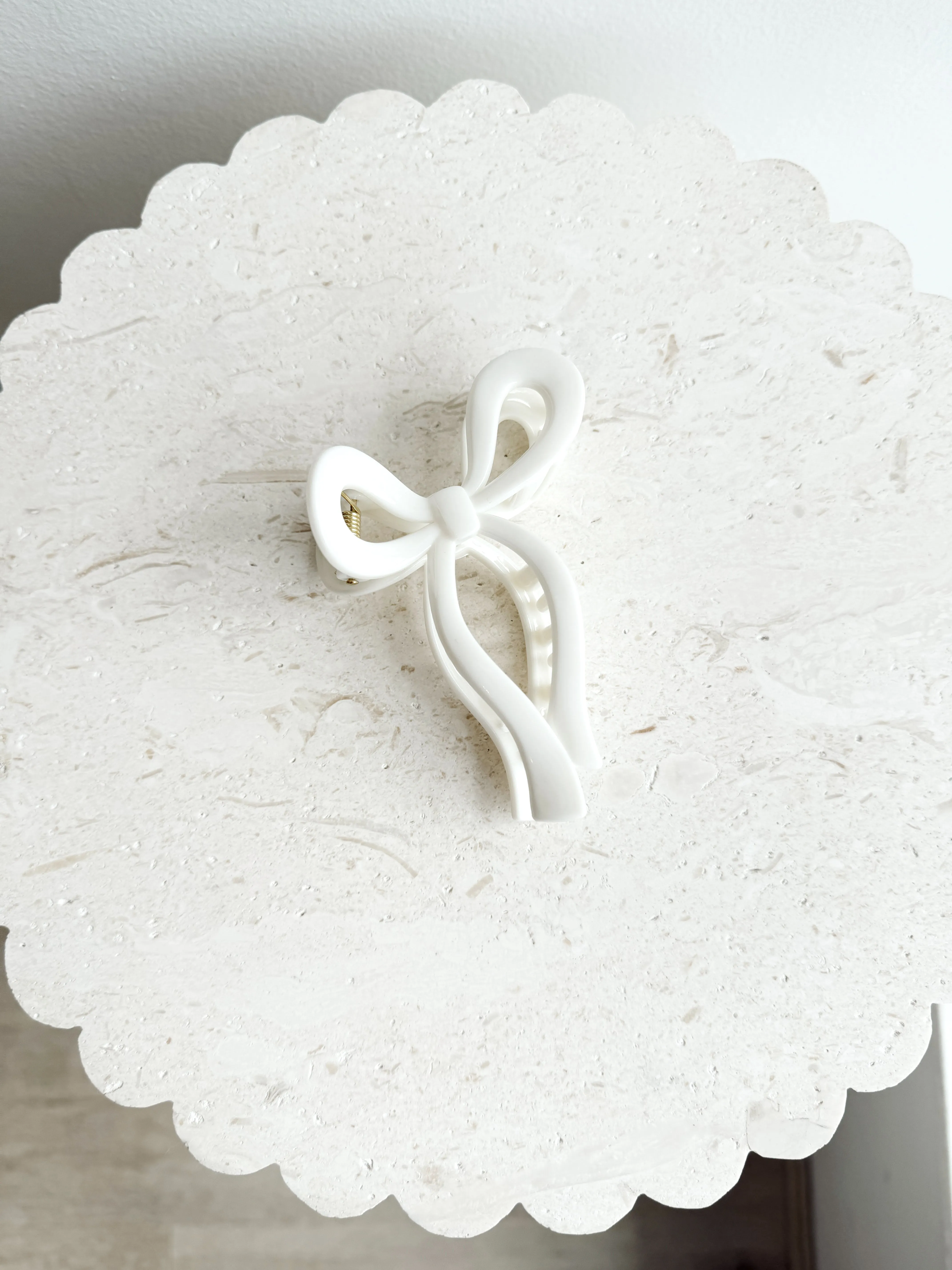 Bow Clip - White