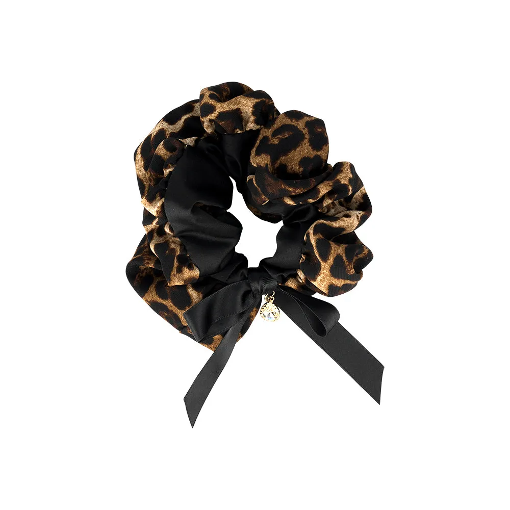 BOW LEOPARD SCRUNCHIE