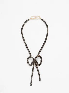 Bow Necklace Black