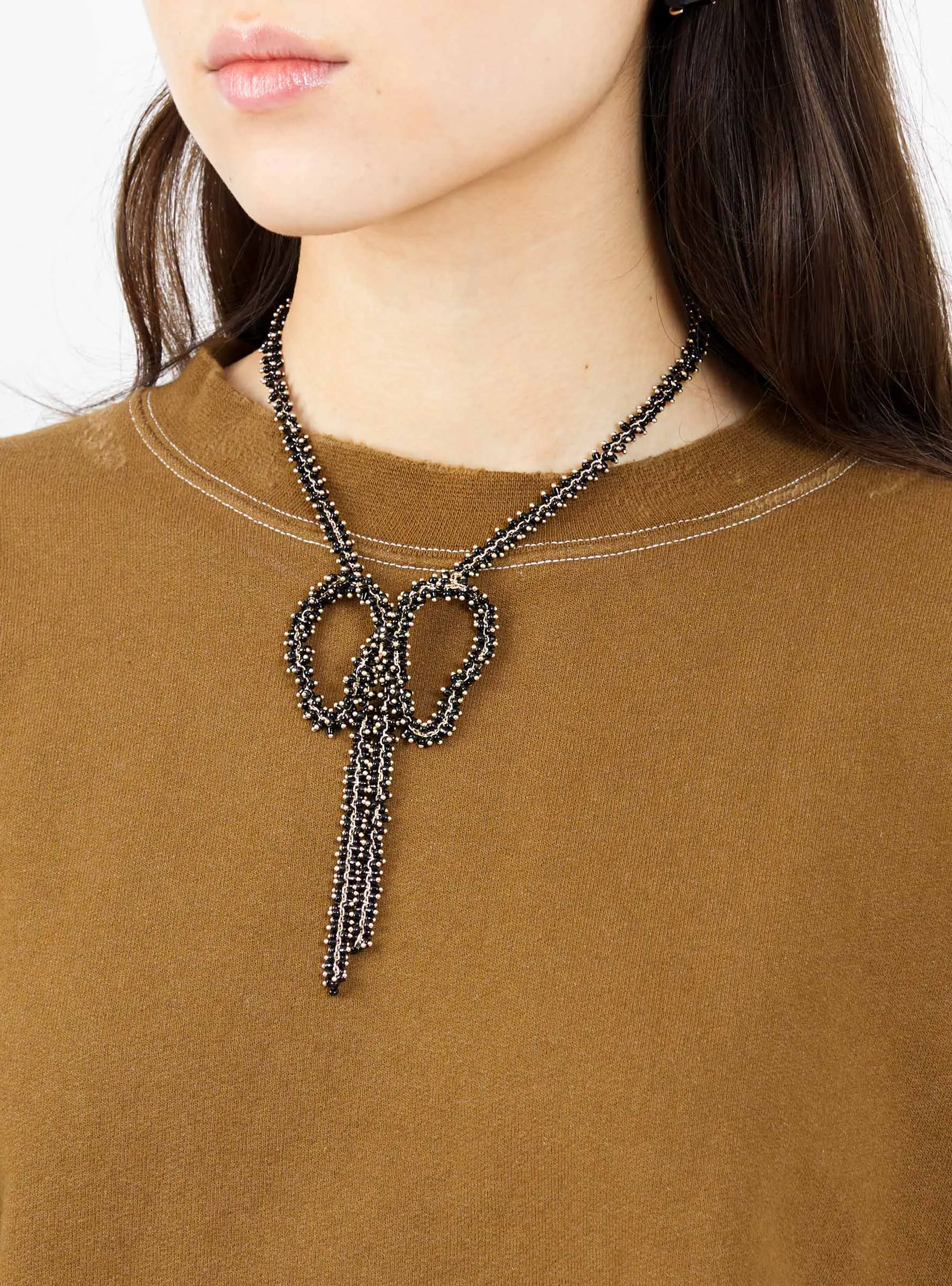 Bow Necklace Black