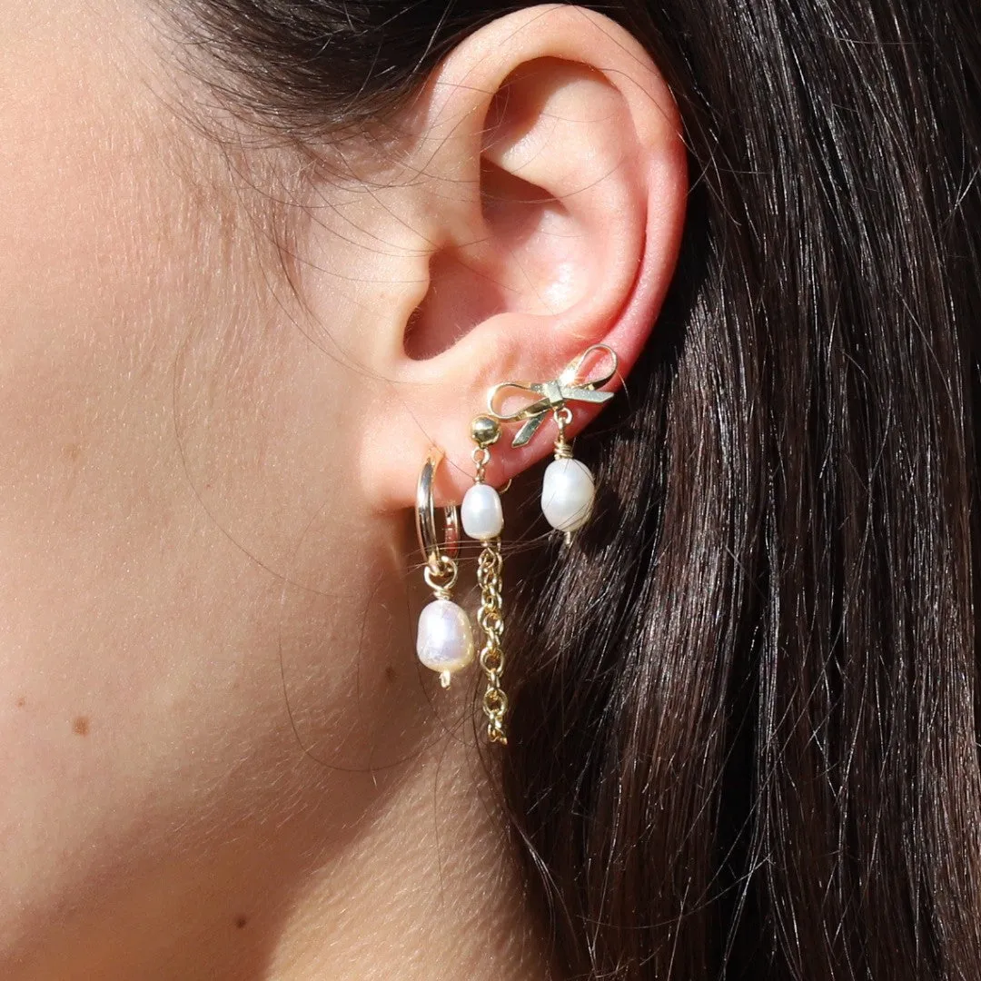 Bow Pearl Earrings