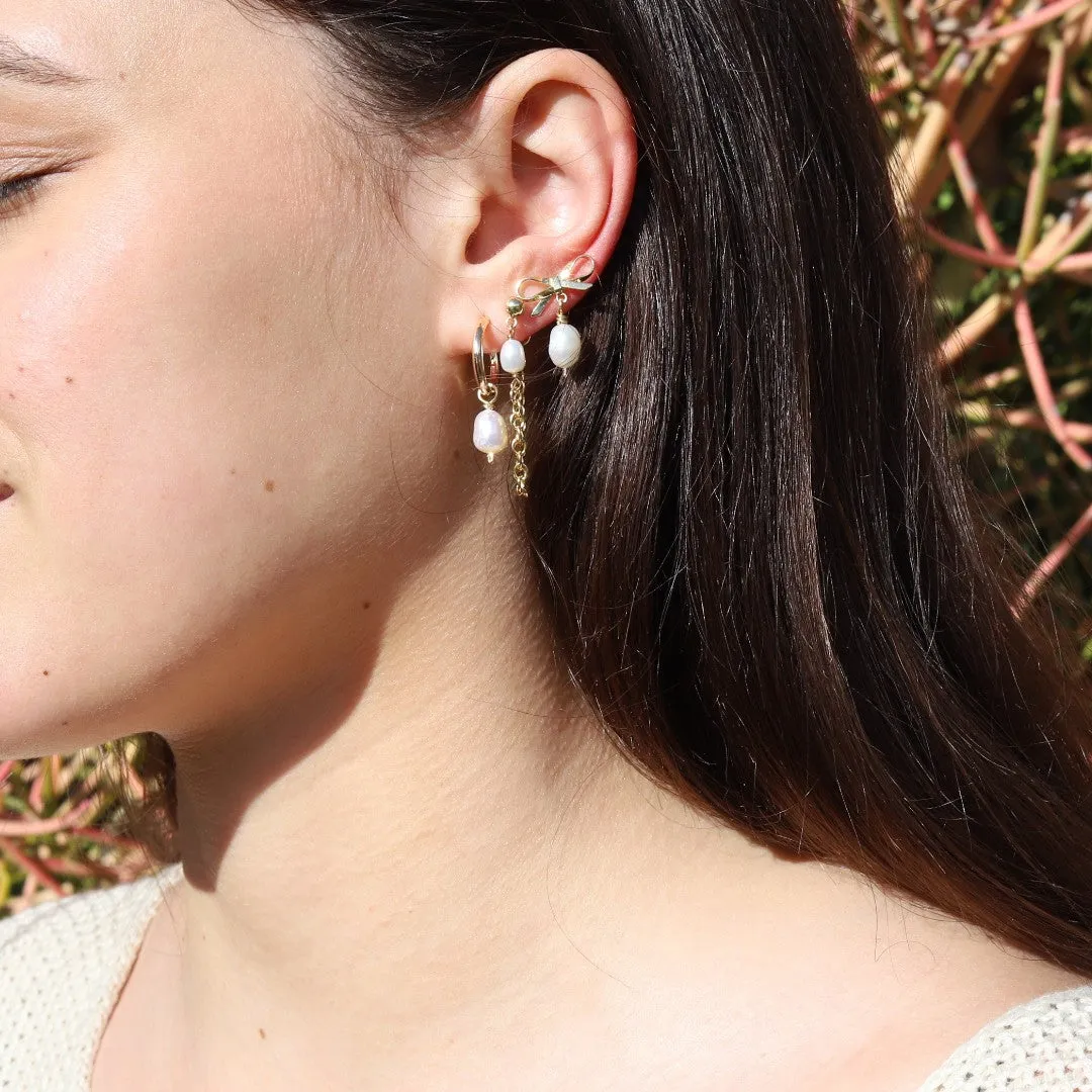 Bow Pearl Earrings