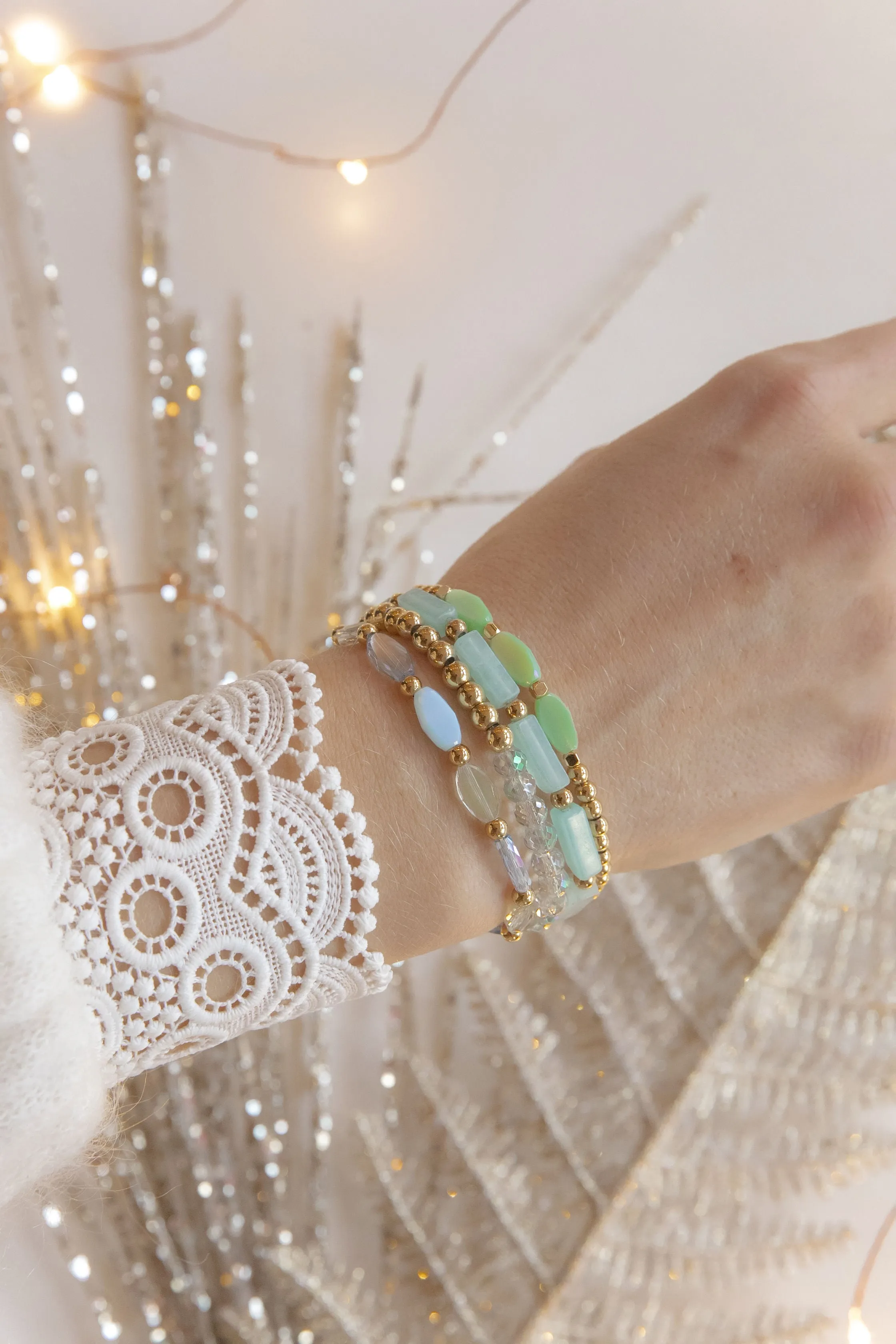 Bracelets to mix and match - Mint green