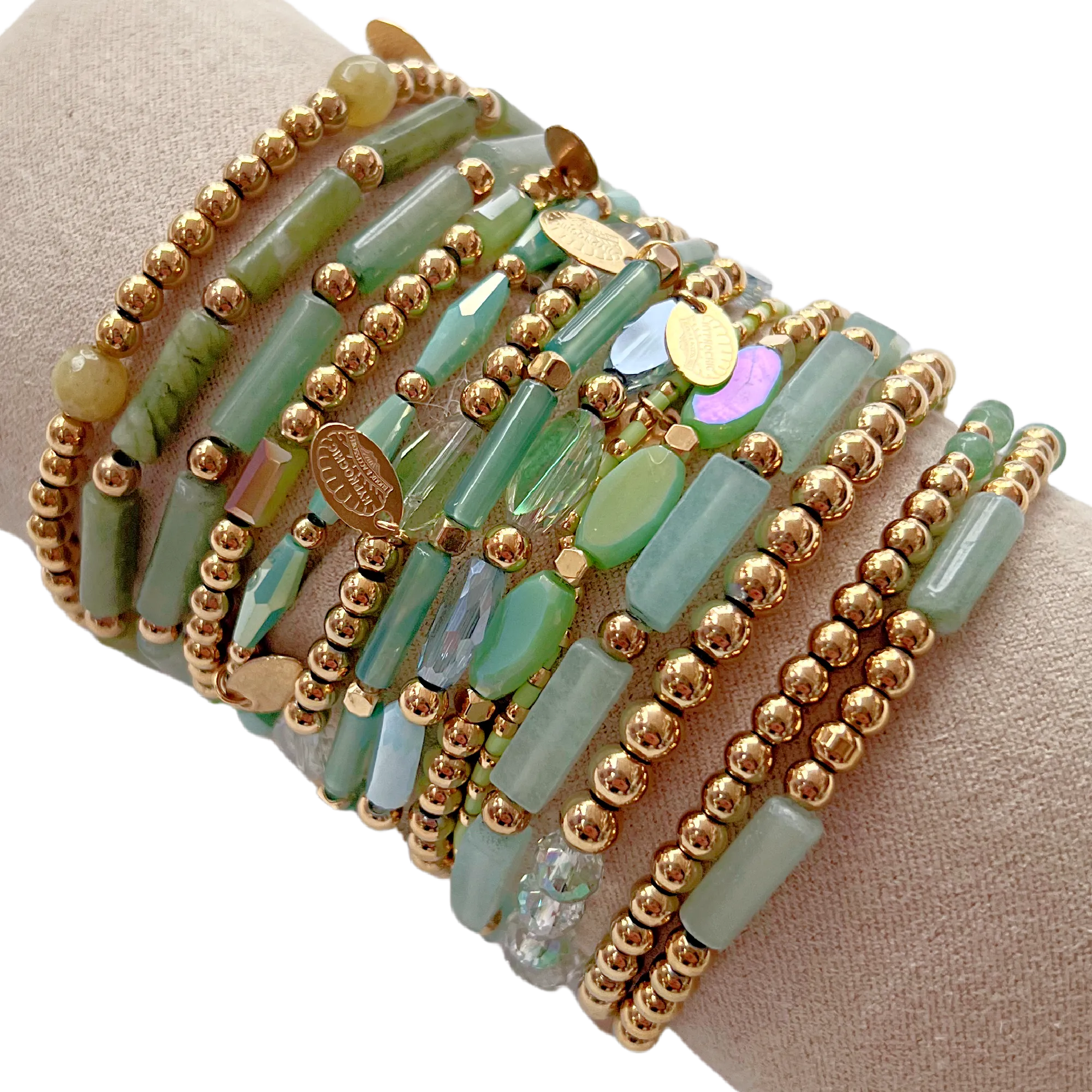 Bracelets to mix and match - Mint green