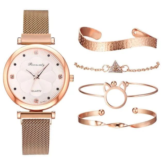 Buckle Flower bracelet Watch