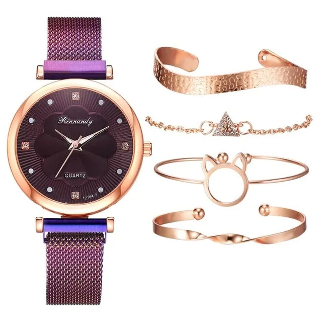 Buckle Flower bracelet Watch