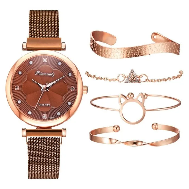 Buckle Flower bracelet Watch