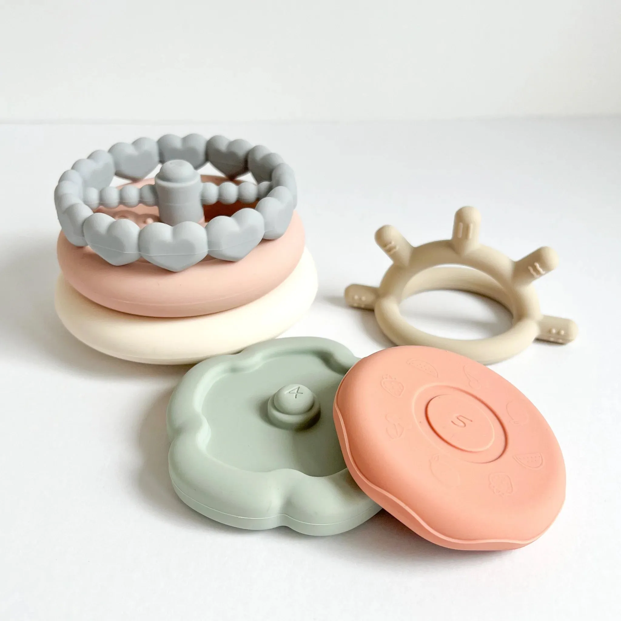 Calf & Crew Pastel Sunrise Silicone Stacking Rings