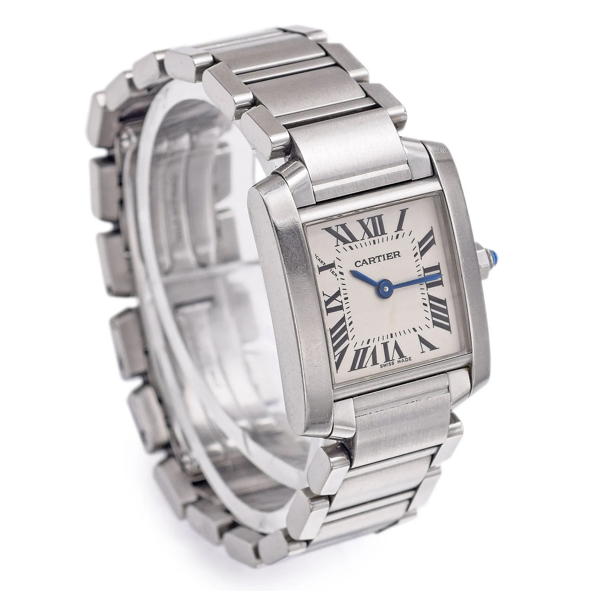 Cartier 2384 Tank Francaise Stainless Steel Quartz Women's Watch 20 mm