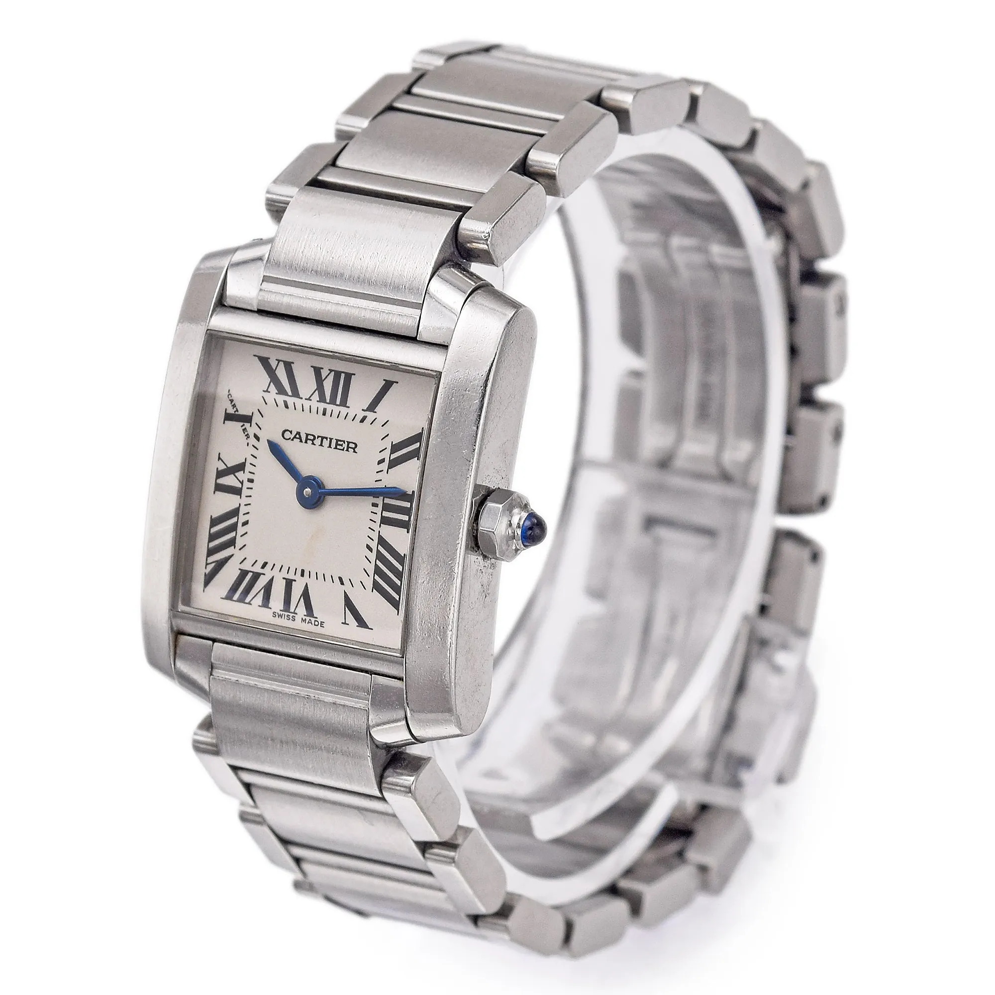 Cartier 2384 Tank Francaise Stainless Steel Quartz Women's Watch 20 mm