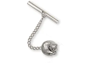 Cat Jewelry Sterling Silver Handmade Cat Tie Tack  CT38-TT