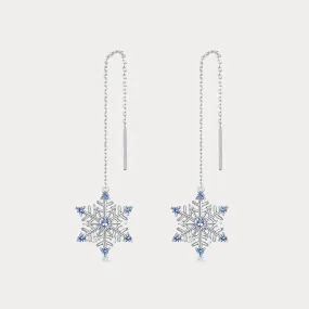 Christmas Snowflake Drop Earrings