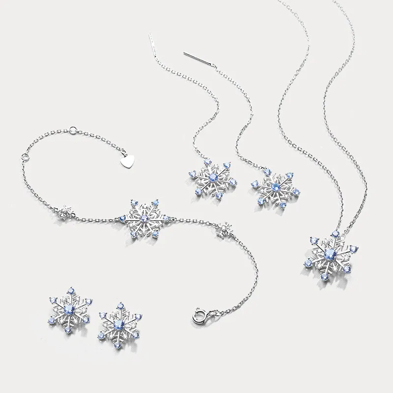 Christmas Snowflake Drop Earrings