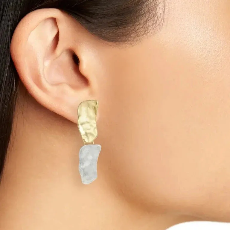 Cobblestone drop earrings